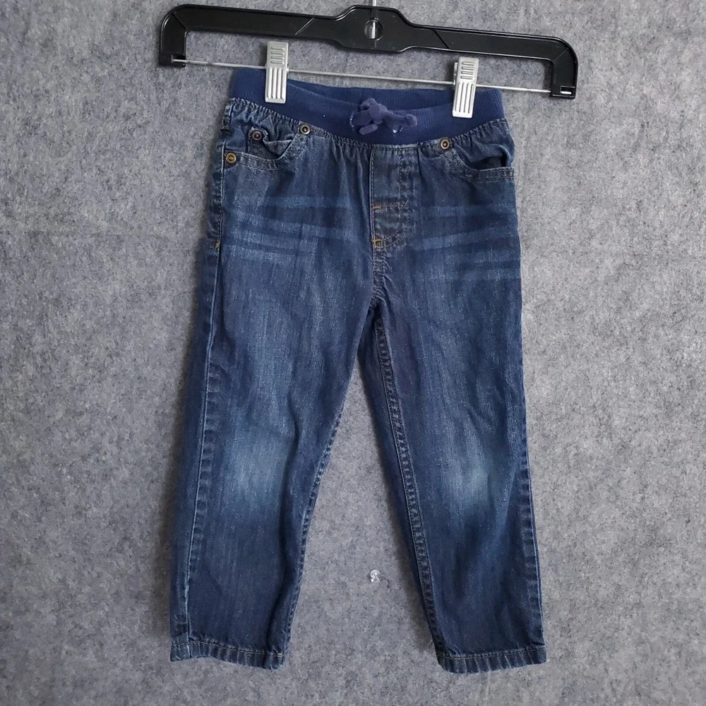 Simple Joys by Carters‎ Jeans Boys 3T Drawstring Pockets Solid Denim Distressed